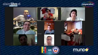 Jorge Vásquez y Angel Fierro se llevaron un poco de alegría junto a Hinchada Cooperativa pese a derrota de Chile