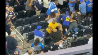 El regreso del público a los estadios de la NFL derivó en feroz pelea en una tribuna