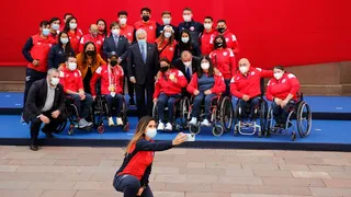 Deportistas que participaron en Tokio 2020 fueron homenajeados en La Moneda