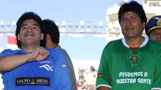 Evo Morales felicitó a Maradona como el mejor futbolista de todos los tiempos