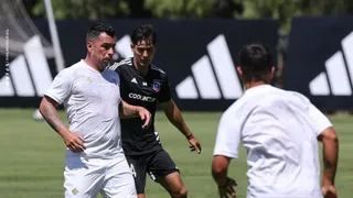 La alegría de Esteban Paredes en su retorno al Estadio Monumental con la camiseta del SAU