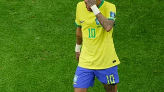 Así quedó el tobillo de Neymar tras la durísima falta en el duelo ante Serbia