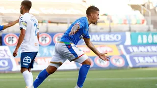 Rodrigo Holgado sorprendió en el área de Everton y puso en ventaja a Audax Italiano