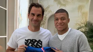 Kylian Mbappé y Roger Federer vivieron cordial encuentro en París