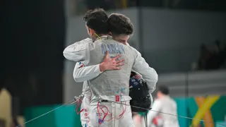 Chileno Leopoldo Alarcón venció a su primo Gustavo Alarcón y pasó a octavos en la esgrima