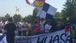 Hinchas de La Serena, Wanderers y Colchagua protestaron en la sede de la ANFP