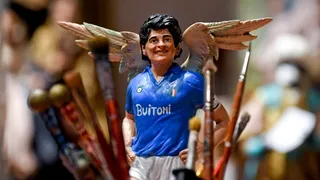 Diego Maradona se convirtió en un santo para los pesebres de Nápoles