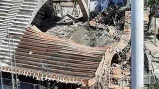 Nueva tribuna del estadio de Ferrocarril Oeste se derrumbó