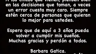 Bárbara Gatica: Cometí uno de los peores errores de mi vida, espero volver a cumplir mis sueños
