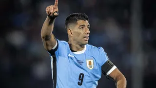 Luis Suárez no pudo celebrar en su despedida de la Selección de Uruguay