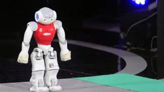 Robot futbolista sorprendió en el Congreso del Futuro