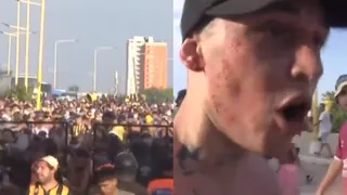 Hinchas de Central protagonizaron incidentes con la policía antes de la final de la Copa de la Liga