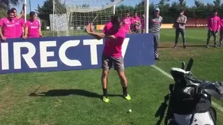 Joaquín Niemann dio clases de golf en la UC: Alvarez reprobó y Fuenzalida se lució