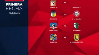 El fixture completo de la primera rueda del Campeonato Nacional 2020