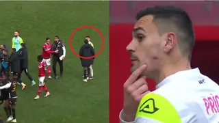 ¡Insólito! Un futbolista de la segunda división francesa mordió en la cara a portero rival