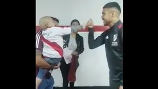 Paulo Díaz participó de hermoso gesto con pequeño hincha de River