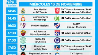 Partidos de hoy, miércoles 13 de noviembre: Horarios y cómo ver fútbol en vivo