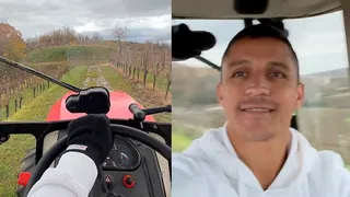 Alexis hizo un recorrido por su viña en Friuli