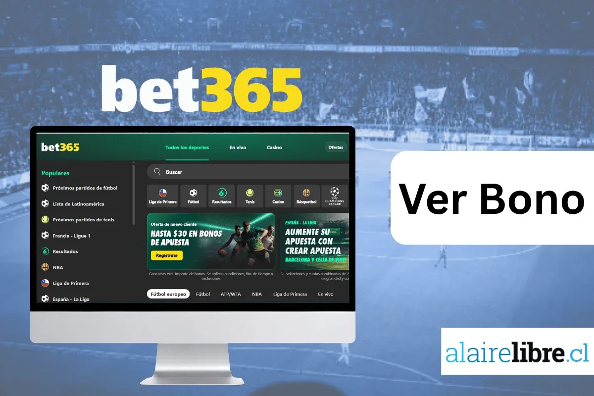 oferta de bienvenida de bet365 de 30 USD en chile en la web