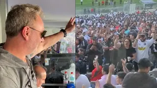 El caluroso saludo a Marcelo Barticciotto en el Estadio Monumental