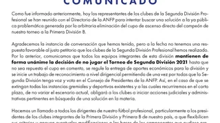 Clubes de Segunda División mantienen su postura de no jugar por negativa de la ANFP a sus peticiones