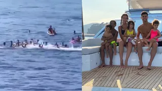 Hinchas nadaron hasta el yate de Cristiano Ronaldo y le cantaron por título de Juventus