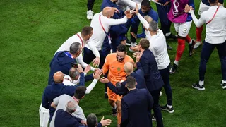 La celebración de Francia con sus hinchas en Al Bayt tras clasificar a semifinales en el Mundial