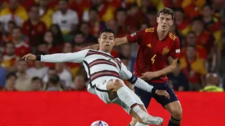 Cristiano Ronaldo tuvo una pálida actuación en igualdad entre España y Portugal en la Nations