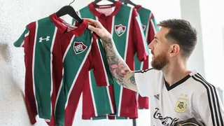 Fluminense regaló camisetas personalizadas a Lionel Messi y la selección argentina
