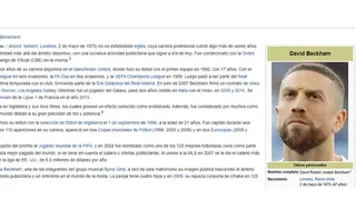 Cambiaron la foto de Beckham en Wikipedia por la del “Papu” Gómez