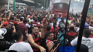 La multitudinaria despedida de los hinchas de Flamengo antes de la final de Copa Libertadores