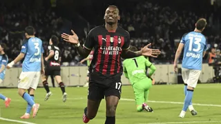 Rafael Leao se anotó con un doblete en la gran goleada de Milan contra Napoli