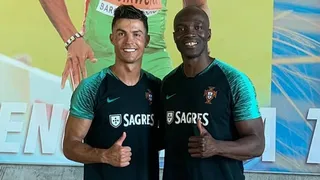 Cristiano Ronaldo entrena su velocidad junto a subcampeón olímpico de los 100 metros