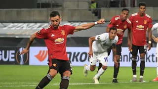Bruno Fernandes metió a Manchester United en semis de la Europa League con gol en el alargue