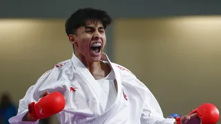 Enrique Villalón se quedó con el bronce en karate tras reñida semifinal en Santiago 2023
