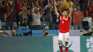 Denis Cheryshev anotó un golazo para abrir el marcador para Rusia sobre Croacia