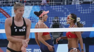 Vorpahl y Rivas dieron dura batalla a Estados Unidos en el voleibol playa femenino