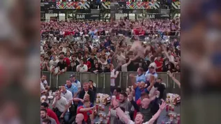 El desatado festejo de los hinchas en Inglaterra con el gol de Jude Bellingham a Irán