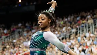 Simone Biles hizo historia con su doble triple en el campeonato estadounidense de gimnasia