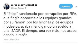 La feroz crítica de Jorge Segovia contra Mayne-Nicholls: “Acaba mendigando un sueldo a una SADP”
