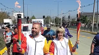 Rodrigo Goldberg llevó el Fuego Panamericano en Cerrillos