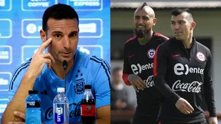 Los llenó de elogios: Scaloni lamentó las ausencias de Arturo Vidal y Gary Medel en Chile