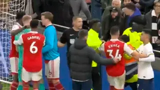 Hincha de Tottenham pateó al arquero de Arsenal tras el derbi del norte de Londres