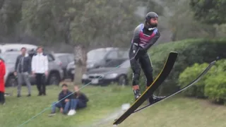 Felipe Miranda ganó medalla de plata en el salto del esquí náutico en Lima 2019