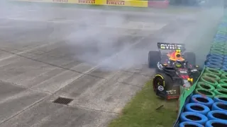 Fórmula 1: Bandera roja por accidente de Sergio Pérez en el primer libre de Hungría