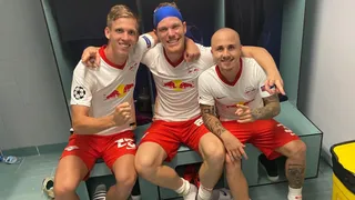 El desatado festejo de Leipzig en su camarín tras avanzar a semis de la Champions
