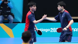 Nicolás Burgos y Gustavo Gómez también debieron conformarse con el bronce en el tenis de mesa