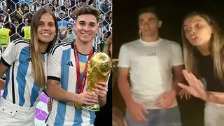 Pareja de Julián Álvarez se disculpó por su viral respuesta a fanáticos: No reaccioné de lo mejor