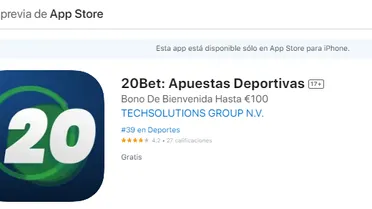 App 20Bet Chile