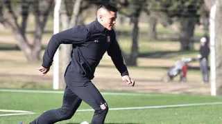 Juan Fuentes vivió su primera práctica en Estudiantes de La Plata